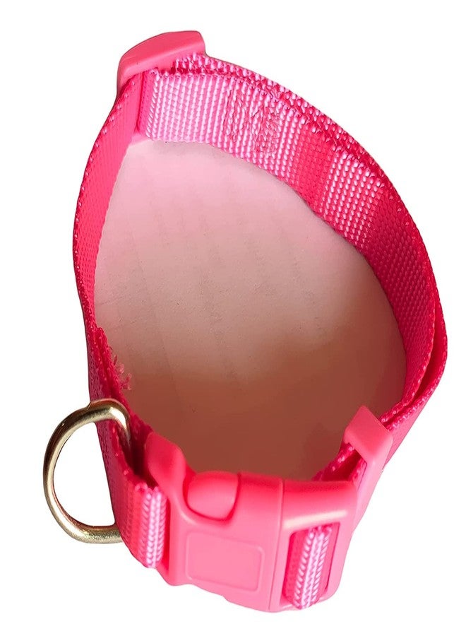 Pet Guard Small Puppy Nylon Leash with Adjustable Collar Leash Set for Cats and Dog Nylon Plain Strip Dog Leash Collar Set for Puppies 10MM (Pink) - Image 4